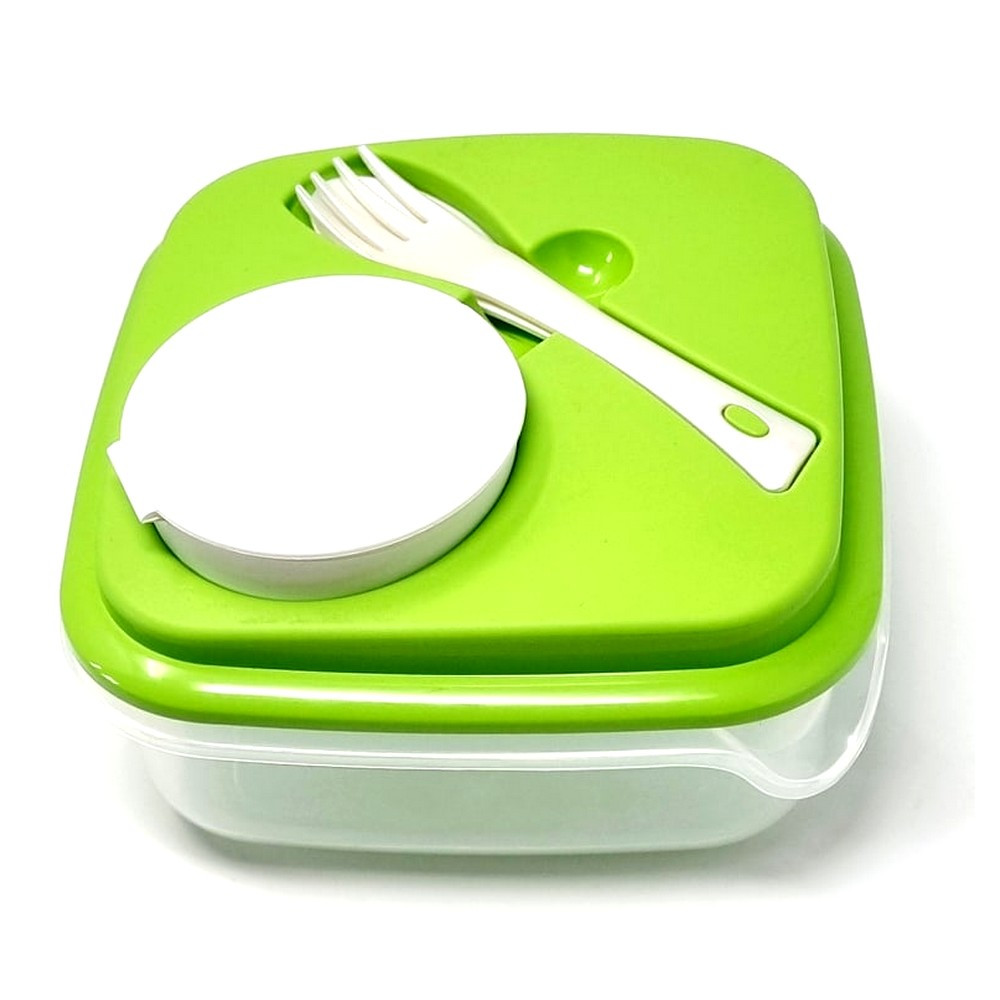 Lunch Box Salade avec Fourchette et Pot à vinaigrette - Vaisselle