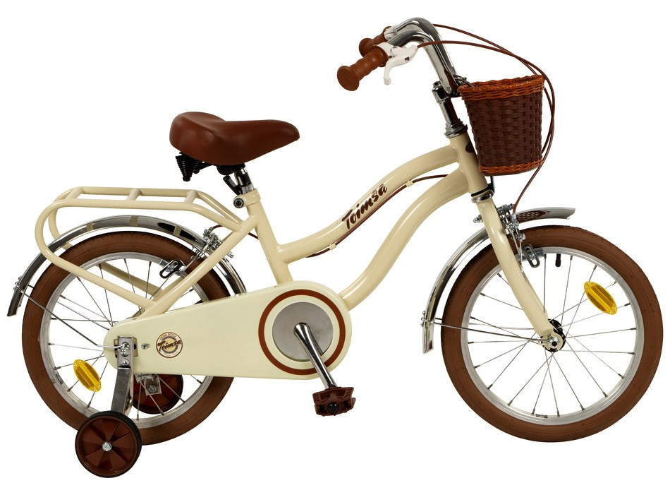 Velo 16 pouces Vintage enfant fille panier beige Hollandais - Vélos 16  pouces