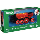 Brio - Locomotive Rouge Puissante a piles - Accessoire son & lumiere Circuit de train en bois - Ravensburger - Des 3 ans - 33592