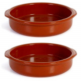 2 ramequin bol plat argile 22 cm terre cuite cuisine ceramique