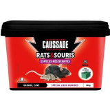 Caussade CARSBLBF300 Anti Rats & Souris | 15 Blocs | Lieux Humides | Garage Cave | 300g | Especes resistantes
