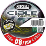 Tresse jaune fluo - MITCHELL - 8 brins - 110 m - 10/100