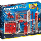 PLAYMOBIL - 9462 - City Action - Caserne de pompiers avec hélicoptere