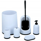 6 accessoires de salle de bain toilette brosse poubelle savon B