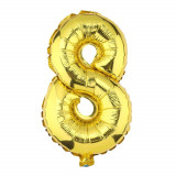 Ballon helium XXL 80 cm chiffre 8 dore or jaune numero anniversaire