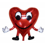 Ballon hélium Coeur visage rouge
