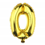 Ballon helium XXL 80 cm chiffre 0 dore or jaune numero anniversaire
