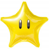 Ballon Etoile jaune Nintendo hélium