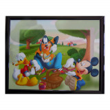 Tableau Mickey 20 x 25 cm Disney cadre enfant Dingo et Donald