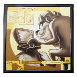 Tableau Taz Disney looney tunes cadre 23 x 23 cm chambre