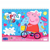 Cahier de dessin Peppa Pig livre de coloriage Stickers Regle Pochoir