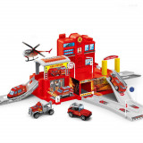 Caserne de pompier garage 5 voiture camion helicoptere