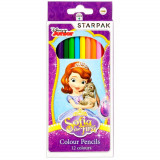 12 crayon de couleur Princesse Sofia Disney