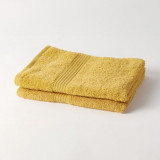 TODAY Essential - Lot de 2 serviettes de toilette 50x90 cm 100% Coton coloris ocre