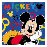 1 serviette de table Mickey essuie main 30x30cm ecole enfant