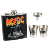 Coffret cadeau AC/DC Hells Bells flasque verre shot entonnoir acier