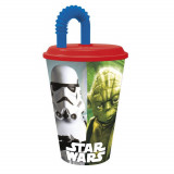 Gobelet + paille Star Wars Disney verre plastique 