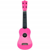 Guitare acoustique folk 57 cm 4 cordes enfant jouet rose