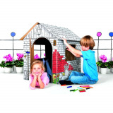 Maison en carton a construire peindre colorier jouet enfant