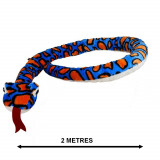 Grande peluche serpent 2m bleu