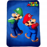 Plaid polaire Mario Bross et Luigi Nintendo