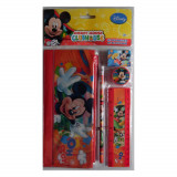 Set ecolier Mickey regle, trousse, crayon, gomme et taille crayon
