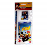 Set écolier Mickey, carnet, crayon, gomme et taille crayon