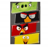 Tapis enfant Angry Birds 133 x 95 cm gris
