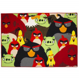 Tapis enfant Angry Birds 133 x 95 cm groupe