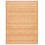 Grand tapis en bambou 235 x 155 cm Brun naturel antiderapant rectangle