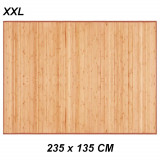 Grand tapis en bambou 235 x 155 cm Marron naturel antiderapant rectangle