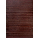 Grand tapis en bambou 150 x 200 cm brun acajou sejour salon