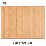 Grand tapis en bambou 190 x 135 cm Marron Naturel antiderapant rectangle