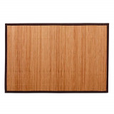 Tapis en bambou 50 x 80 cm Marron Naturel rectangle antiderapant Salle de bain