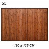 Grand tapis en bambou 190 x 135 cm Acajou Marron antiderapant rectangle