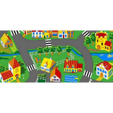 Tapis de Route Ville 100 x 67 cm Chambre Enfant Voiture Village