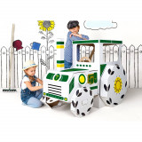 Grand tracteur en carton a construire colorier jouet enfant maison
