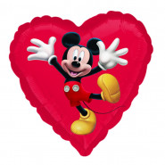 Ballon Mickey Mouse hélium coeur
