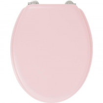 GELCO DESIGN Abattant WC Dolce - Charnieres inox - Bois moulé - Rose crystal