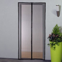 Moustiquaire rideau pour porte  magnétique - H220 cm x L100 cm - Polyester noir