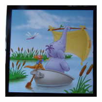 Tableau Petit Gourou et Lumpy Disney Winnie l'ourson cadre 23 x 23 cm 