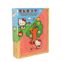 Coffret de 4 puzzle de 4 pieces Hello Kitty en bois enfant 