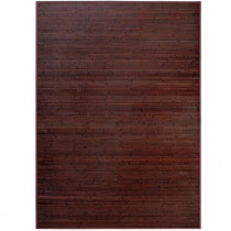 Grand tapis en bambou 150 x 200 cm brun acajou sejour salon