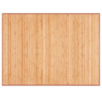 Grand tapis en bambou 170 x 110 cm Naturel Brun antiderapant rectangle