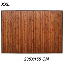 Grand tapis en bambou 235 x 155 cm Acajou Marron antiderapant rectangle