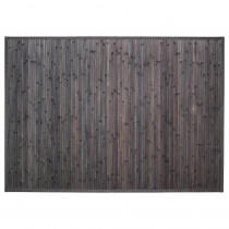 Tapis en bambou 50 x 80 cm Gris antiderapant rectangle Naturel Salle de bain
