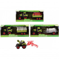 Tracteur avec remorque 30 cm jouet ferme enfant 