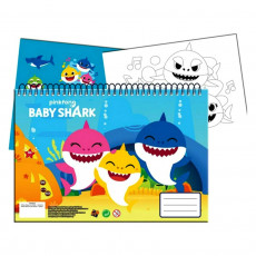 Cahier de dessin Baby Shark livre de coloriage A4 + Stickers autocollant