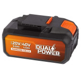 Batterie 2x20V 4Ah pour outil 40V ou 8Ah sur outil 20V Dual Power POWDP9040 - Compatible avec outils  40 V & 20 V