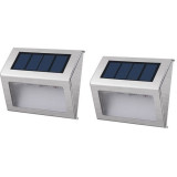 LUMISKY Pack de 2 Spots solaires mural extérieur étanches - 3 LEDs